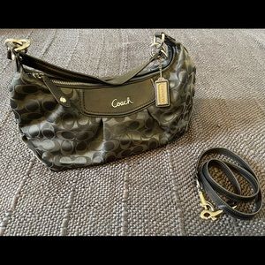 Coach black signature print bag